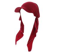 Generisch Précoce Chapeaux Baseball Chapeau Casquette Hijab Écharpe Tissu Simple Turban Été Respirant Musulman Foulard Hijab Casquette pour Femmes Hommes Casquettes Laine, Bordeaux, taille unique