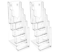 Generisch Présentoir à brochures, organiseur transparent à 5 étages, 2 pièces, support pour documents, posters, bureau, réception, hall, salle de conférence, bibliothèque, foire commerciale