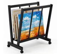 Generisch Présentoir à impressions | Organiseur de rangement à roulettes pour séchoir - Support à roulettes avec support pour affiches, meuble d'atelier pour galeries pour ranger des œuvres d'art et