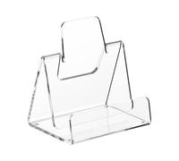Generisch Présentoir de brochures - Organiseur de bureau transparent - Support de brochures en acrylique - Pour feuilles pliées en trois parties, carnets, cartes postales, menus