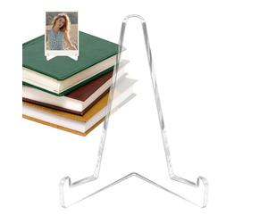 Generisch Présentoir de cartes de sport - Support transparent antidérapant en polystyrène | Organiseur de collection de bureau pour cartes à collectionner, impressions d'art, photos, brochures, études