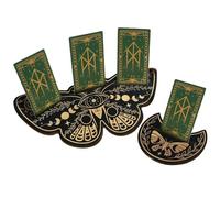 Generisch Présentoir de cartes de tarot | Décoration de bureau en bois en forme de papillon - Support de cartes d'oracle mystique - Pour pièce, bureau, divination, méditation, collection, Noël