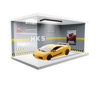 Generisch - Présentoir de garage - 10,63 x 5,91 x 5,12 pouces/730 g Support de Parking Acrylique Valise de Collection Style Verre Vitrine de Garage en Métal à l'échelle 1:24 | Affichage Rotatif pour