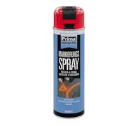 Generisch Prima Spray de marquage fluorescent pour génie civil, construction et artisanat Adhère à l'asphalte, le béton, la terre, lumineuse et résistante aux intempéries (1, rouge fluo) 500 ml