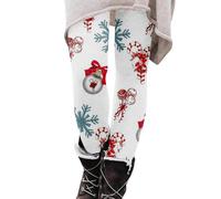 Generisch Pro Pantalon Court Femme Noël Hiver Femmes Plaid Imprimé Mode Décontracté Pantalon Long Slim Fit Extensible Taille Haute Leggings VTT Pantalon Femme 3/4, M, XL