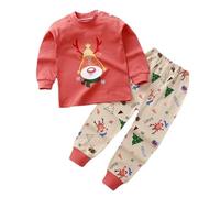Generisch Produits pour bébé nouveau-né Père Noël bébé Sweat-shirts côtelés Pantalon évasé Ensemble de vêtements de Noël pour bébé, p, 3-6 mois