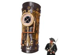 Generisch Protège-bras Steampunk en cuir synthétique - Protège-bras avec gothique, facile à nettoyer - Costume de en métal - Bracelet pour mascarade d'Halloween - Multiusage extérieur et