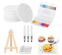 Generisch Puffy Kit de peinture 48 pièces Ultimate Magic Texture Texture - Carré, cercle, cœur, mousse 3D, texture mousse - Kit de peinture pour enfants (12 cercles de couleurs)