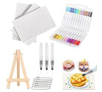 Generisch Puffy Lot de 48 peintures à texture magique Ultimate Magic Texture - Carré, cercle, cœur, mousse 3D, texture mousse - Kit de peinture pour enfants (24 couleurs carrées)