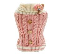 Generisch Pull à boutons tendance pour animaux de compagnie comme vêtement d'hiver chaud avec un design élégant - Coupe confortable pour chats et petits chiens (XS)