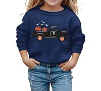 Generisch Pull à capuche d'Halloween pour filles et garçons avec un joli design imprimé comme tenue d'automne chaude et décontractée douce et confortable, Marine, 12-18 mois