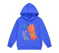 Generisch Pull à capuche Dino pour garçon - Manches longues - Polaire - Avec poche - Vêtement chaud pour l'hiver - Vêtement de loisirs pour enfants - Tenue de jeu - Veste softshell confortable, bleu
