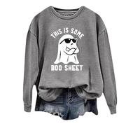 Generisch Pull à capuche gothique punk pour femme - Pull à manches longues - Cordon de serrage avec poche - Imprimé tête de mort - Mini robe avec capuche, gris, XL