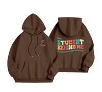 Generisch Pull à capuche pour enseignante pour femme avec inscription humoristique « Lieber Schüler », café, XL