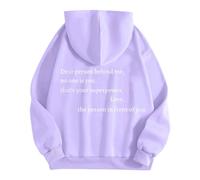 Generisch Pull à capuche pour femme avec inscription en allemand "Liebe Person hinter Mir, niemand bist du, das ist Deine Superkraft" Hoodies Anime, lilas, M