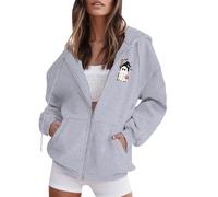Generisch Pull à capuche pour femme Sweat à capuche Fermeture éclair Veste de survêtement Automne Hiver Manches longues Fitness Veste à capuche Confortable Sweat à capuche Imprimé Laissez Sport