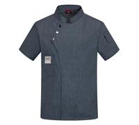 Generisch Pull à carreaux Manteau Veste Femmes Cuisine Restaurant Cuisine Travail Chef Uniformes Chemise Hauts Manteau Homme Rouge
