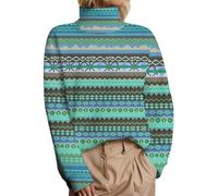 Generisch Pull à col rond à manches longues avec bordure décorative festive pour la modernité comme compagnon d'hiver chaud dans une version élégante - Pull à capuche pour femme - Pull de sport à