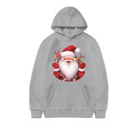 Generisch Pull de Noël pour enfants filles garçons filles Noël flocon de neige sweat à capuche hiver chaud imprimé Noël pull sweatshirts, gris, 10-11 ans