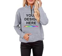 Generisch Pull décontracté à col en V avec imprimé lettre anglaise tissu tricoté confortable pour femmes, Gris clair., S