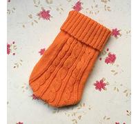 Generisch Pull d'hiver pour chiens et chats - Cardigan doux pour petits chiots - Vêtement respirant avec manteau chaud - Idéal comme veste d'extérieur douillette pour un usage quotidien (orange, L)