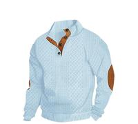 Generisch Pull élégant à manches longues pour homme - Sans capuche - Vintage - Coupe ample - Pull de travail confortable - Pull chaud - Couleur unie - Pull à manches longues pour le travail, les