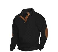 Generisch Pull élégant à manches longues pour homme - Sans capuche - Vintage - Coupe ample - Pull de travail confortable - Pull chaud - Couleur unie - Pull à manches longues pour le travail, les