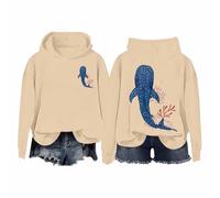Generisch Pull en forme de boîte Sweat-shirt pour femme avec verset Isaiah graphique Sweat à capuche Sac banane Enfant, kaki, M