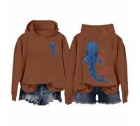 Generisch Pull en forme de boîte Sweat-shirt pour femme avec verset Isaiah graphique Sweat à capuche Sac banane Enfant, café, M