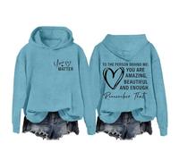 Generisch Pull en laine pour femme Me Dear Person Behind Me You Are Amazing Enough Unisexe Veste polaire moelleuse, bleu ciel, L