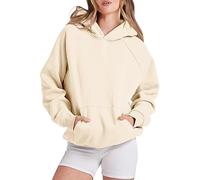 Generisch Pull en polaire pour femme avec capuche, pull pour femme en coton, sweat à capuche Hilfiger élégant sweat-shirt à manches longues automne hiver chemise à manches longues classique basique