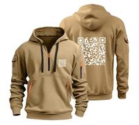 Generisch Pull Homme S Code Impression Casual Tendance Explosion Sweat à Capuche Manteau Pull Cool, kaki, L