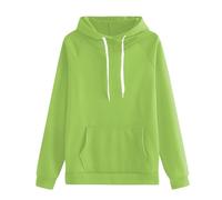 Generisch Pull pour femme en coton, sweat à capuche pour femme, sweat à capuche Hilfiger Tops avec capuche, chemisier décontracté, classique, basique, t-shirt à manches longues, coupe Sprotshit avec