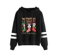 Generisch Pull pour femme super mignon de Noël en corne de cerf pour chien tempérament ample à manches longues pour femme Sweat à capuche confortable chaud élégant festif