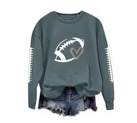 Generisch Pulli Femme À propos des fesses Sweat-shirt ample avec capuche et imprimé pour femme, manches longues Vêtements cauchemars, vert, L