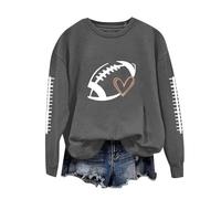 Generisch Pulli Femme À propos des fesses Sweat-shirt ample avec capuche et imprimé pour femme, manches longues Vêtements cauchemars, gris foncé, XL