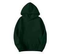 Generisch Pullover à capuche bleu clair - Sweat à capuches - Velours court artificiel - Manches longues avec poches - Tenue d'hiver - Vêtements pour femmes - Veste en polaire marine, vert, M