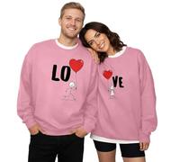 Generisch Pulls pour femmes Couple Partner T-shirt à manches longues Saint-Valentin The Love Sweatshirt Couple Être et votre Hiver Pull pour couple Anniversaire Pull à manches longues, Rose, M