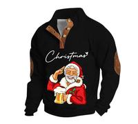 Generisch Pulls pour hommes Sweats à manches longues Pull de Noël avec design amusant pour homme, pull de sport à manches longues avec quelques grands sweatshirts imprimés, Noir , S