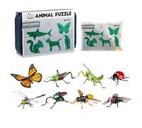 Generisch Puzzle animal 3D pour enfants | Activités d'apprentissage, puzzle à construire modèle de construction réaliste - pour et filles Noël et anniversaire salle de classe Pâques voyage fête prix