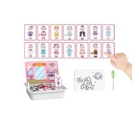 Generisch Puzzle de déguisement, Jeux de déguisement créatifs pour Les Visages | Puzzles magnétiques Double Face pour avec Tableau d'écriture et Stylo | pour Fille, préscolaire