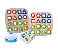 Generisch Puzzle de Formes - Motif de Planche géométrique - Tri de Formes interactif avec Cloche - pour à partir de 3 Ans - Voyage, Anniversaire, Apprentissage préscolaire