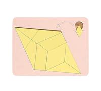 Generisch Puzzle Triangulaire : Résoudre le Puzzle en Bois - Carré Irrégulier avec Triangle Disparu - Triangulateur - Jeu de Réflexion (B, One Size)