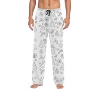 Generisch Pyjama à colorier pour homme à faire soi-même Pantalon de pyjama peint à la main Vêtements de nuit de Noël Art Coloration Maison Pantalon chaud Pantalon de pyjama de Noël Pantalon de sommeil