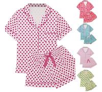 Generisch Pyjama élégant 2026 avec haut à manches courtes et col à revers pour un confort douillet. Un rêve pour, rouge, L