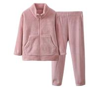 Generisch Pyjama en polaire d'hiver pour filles, ensemble de nuit à manches longues, tenue de détente thermique douce, vêtements de nuit confortables pour temps froid, tenues familiales pour les