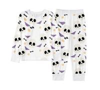 Generisch Pyjama garçon Halloween enfants ensemble pyjama garçon fille vêtements de nuit doux confortable manches longues haut pantalon deux pièces tenue enfant tout-petit costume fête vêtements de