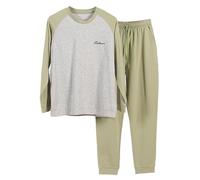 Generisch Pyjama pour homme avec manches longues pour le printemps et l'automne, blocage des couleurs, fin, peut être porté à l'extérieur de la maison