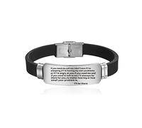 Generisch Quartz Bracelet Pour Quartz Bijoux de silicone Bracelet MON Bracelet Bracelet Lien Acier Cadeau Inoxydable FILLE Bracelets Plaqué De Valentin Messages Et Bijoux (D, One Size)