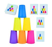 Generisch Quick Cups - Jeu de tasses réflexe rapide | Jeux amusants pour , gobelets volants intellectuels | Jeux d'empilage interactifs parent-enfant avec cloche et instructions (français non